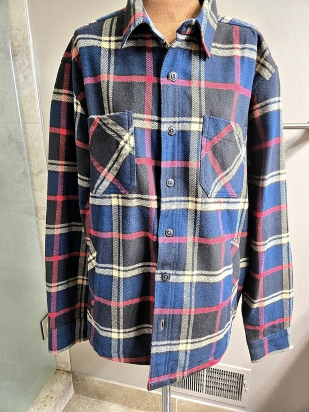 NWOT Weatherproof Heavy Weight Mens M Plaid Button Front Jacket